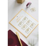 Matt Notebook Gold Renkli 6'lı Zarf Şekilli Metal Ataş Seti - Şık Tasarım ve Fonksiyonel Kullanım