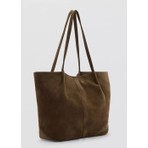 Mango Süet Deri Shopper Çanta