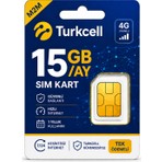 Turkcell 4g M2M Data Sım Kart - 15GB/AY - 1 Yıllık Kullanım, Tek Ödeme
