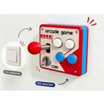 Seyuse Arcade Atari Oyun Kumandası Görünümlü Duvar Anahtarı- Anahtar Çerçevesi - Mini Joystick Dekoratif Anahtar Çerçeve
