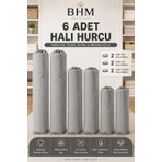 Bhm 6 Adet Halı Hurcu Seti Büzgülü Halı Saklama Çantası Toz ve Neme Karşı Koruyucu