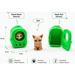 Taşıma Çantalı Kedi Figür Anahtarlık (Yeşil)
