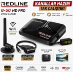 Redline G-50 Hd Pro Full Hd Uydu Alıcısı Tkgs Wifi Youtube 5000 Kanal Tak Çalıştır Tüplü ve LED Tv Uyumlu