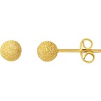 Bilezikci Kumlu Tasarım 14 Ayar Altın Top Küpe 5 mm.