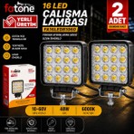 Fatone 16 LED Çalışma Lambası Off Road Iş Makinası Lambası  2'li