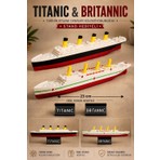 Tredo Titanic & Britannic Gemi Maketi 23 cm Dekoratif Koleksiyon Modeli – Özel Stand Hediyeli