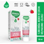 Siveno %100 Doğal Diş Macunu Bebek ve Çocuk Için Çilek Aromalı Florürsüz 50 ml