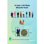 Aysluka 10 Adet Renkli Maket Insan, Minyatür Insan Figürü 1/50 Ölçek 3.5cm