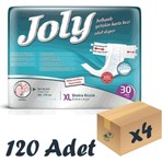 Joly Yetişkin Hasta Bezi Xl – 120 Adet (4 x 30’lu) | Bel Bantlı, Yüksek Emicilik, Tekstil Yüzey
