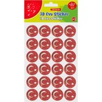 TeknoKapsül Simli Eva Sticker Ay ve Yıldız 24'lü Sticker