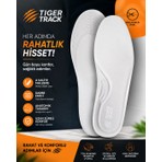 Tiger Track Ark Comfor Spor ve Günlük Kullanım Için Ultra Konforlu Ortopedik Beyaz Ayakkabı Tabanlığı Kadın Erkek