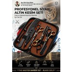 Transformacion Profesyonel Kuaför ve Berber Saç Kesim Makas Seti Siyah Altın 723607