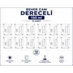 Labolist Beher Cam Dereceli 150 ml 12 Adet