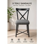 Bambeds Mobilya X Sandalye Tekli Mutfak, Balkon, Çalışma Sandalyesi