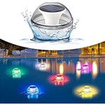 Newnet Güneş Enerjili Havuz Aydınlatma Ledi Beyaz+Rgb+Amber Renkli Dekoratif Su Üstü Havuz Ledi - Solar Havuz Işığı 1 Adet