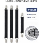 Beylini Gerdirici Set Masa Örtüsü Ütü Masası Kılıfı Gerdirme Seti Lastikli Klipsli Kayma Önleyici Tutucu Sabitleyici Kıskaç Aparat