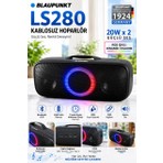 Blaupunkt LS280 Bluetooth Hoparlör Siyah 40W Taşınabilir Kablosuz Ses Bombası IPX4 Suya Dayanıklı TWS USB AUX (Blaupunkt Türkiye Garantili)
