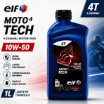 Elf Moto 4 Tech 10W-50 4t Motosiklet Motor Yağı 1 Litre – Tam Sentetik Teknoloji Üstün Performans Jaso Ma2