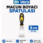 5N Vera 5 cm Macun Boyacı Spatulası 50 mm – Fiber Saplı Inşaat Alçı Sıva Boya Kazıma Ispatulası