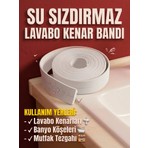 Tasarım Evi Su Sızdırmaz Banyo Duşakabin Küvet Kenar Mutfak Lavabo Ocak Izolasyon Bandı 3.2 mt Beyaz