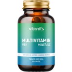 Vitanil's Nutrition Multivitamin Minerals Men (13 Tip Vitamin 7 Tip Mineral, Korean Ginseng & Guarana) 60 Kapsül