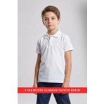 Kinderos Pamuklu Kısa Kollu Polo Yaka Okul Tişört - 26Y 1450