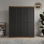Comiet Dali 4 Kapılı Mdf Country Gardırop