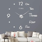 Dıy Clock Modern Nesil Dıy 3D Dekoratif Büyük Boy Sticker Duvar Saati