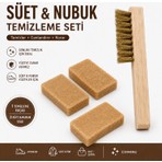 SRTfootcare Süet Nubuk Temizleme Seti Tel Fırça + 3 Adet Süet Nubuk Silgisi