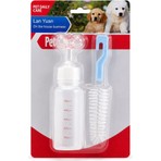 Bak Gel Al Yavru Kedi ve Köpek Besleme Biberonu Seti 50 ml | 2 Silikon Emzik + Temizleme Fırçası | Yen