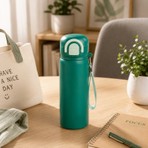 Emofom Siply Matara 600 ml Suluk 304 Paslanmaz Çelik Çocuk Suluğu Çift Içim Modlu Kilit Kapaklı Sızdırmaz Çocuk Matarası