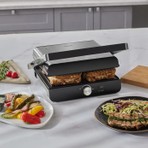 Homend Grilliant 1349H 4 Dilim Kapasiteli Gövdeli Döküm Plakalı Tost ve Izgara Makinesi Inox 2000W