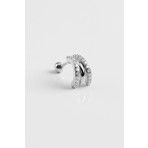 So CHIC Luna 18 Ayar Beyaz Altın Kaplama Gümüş Tragus-Helix Piercing