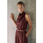 Sateen Aura Bluz - Bordo