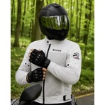 Revertech Beyaz Yazlık Fileli Motosiklet Montu Ce Korumalı Nefes Alan Hafif Mont