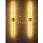 GemereHome Modern Dekoratif LED Duvar Aplik 70 cm Eskitme Gold 2 Adet (Pil Dahil)