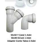 Fırat Boru Lavabo Altı Gider 50*50 Çatal 50*90 Dirsek