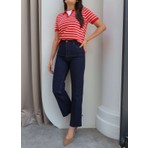 Esra Helvacı Straight Paça Kesik Jean