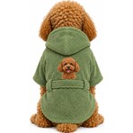 Patilemece Yeşil Bambu Köpek Bornozu