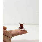 Mapico 4 Adet Minyatür Çay Bardağı - Mini Telefon Süsü Bebek Evi Aksesuar ve Diorama Dollhouse Aksesuar