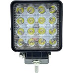 Wolfram 10V-30V Çalışma Lambası Kare (16 Ledli) (108*108*40 Mm) E9