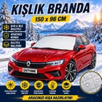 Baffhome Oto Ön Cam Brandası Kar Buz Güneş ve Don Koruyucu, Araç Cam Kar Buz Örtüsü Ön Cam Güneşliği