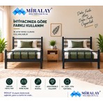 Miralay Metal 2 Katlı Bölünebilir Demonte Ranza - Siyah