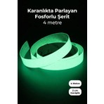 Evgereçlerim Fosforlu Şerit Bant Karanlıkta Parlayan Işık Veren Yapışkanlı Güvenlik Bandı 4 Metre