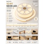 Noas 10 Metre 220VOLT Tak Çalıştır Gün Işığı Yüksek Performanslı 3200K Neon LED Fişli Trafo Gerektirmez Esnek LED MONTAJ APARATI DAHİL