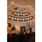 Patladı Gitti Banner Happy Halloween Cadılar Bayramı Parti Malzemesi