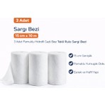 Bezos Sargı Bezi 15 cm x 10 M 3 Adet Pamuklu Hidrofil Gazlı Bez Rulo Sargı Bezi Seti