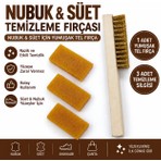 Airyfoot Süet Nubuk Temizleme Seti Temizleme Fırçası + 3 Adet Süet Nubuk Silgisi