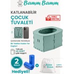 Bamm Bamm Katlanabilir Çocuk Tuvaleti, Portatif Lazımlık 50 kg Taşıma Kapasiteli Kolay Temizlenebilir