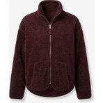 Magarde Fermuarlı Dik Yaka Polar Ceket- Bordo